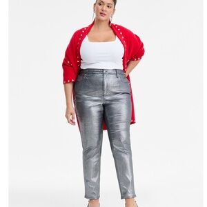 INC International Concepts Metallic Silver Women's Jeans